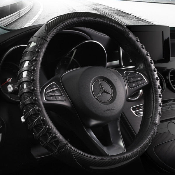 Leather Silicone Four Season Car Accessories Steering Wheel Cover - ZEYTONCART