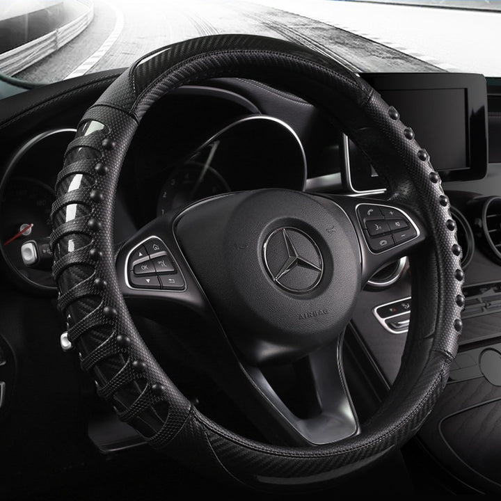 Leather Silicone Four Season Car Accessories Steering Wheel Cover - ZEYTONCART