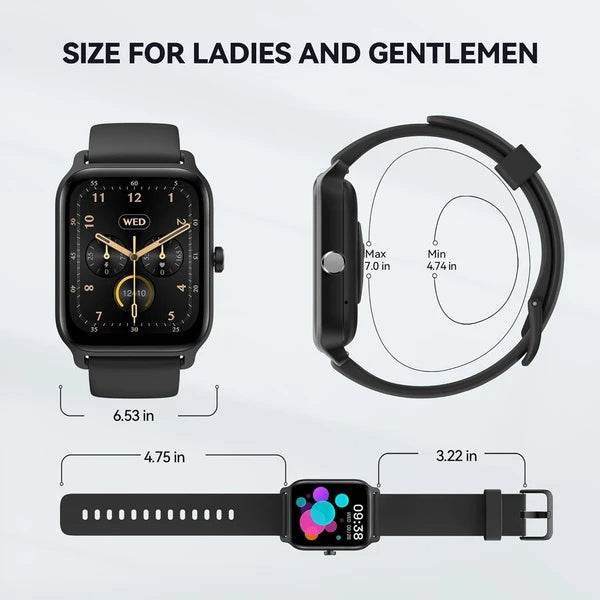 Smart Watch For Men,Alexa Built-in,Fitness Tracker With Heart Rate Sleep SpO2 Monitor,100 Sport Mode,5ATM Waterproof,Activity Trackers And Smartwatches For IOS And Android Phones - ZEYTONCART