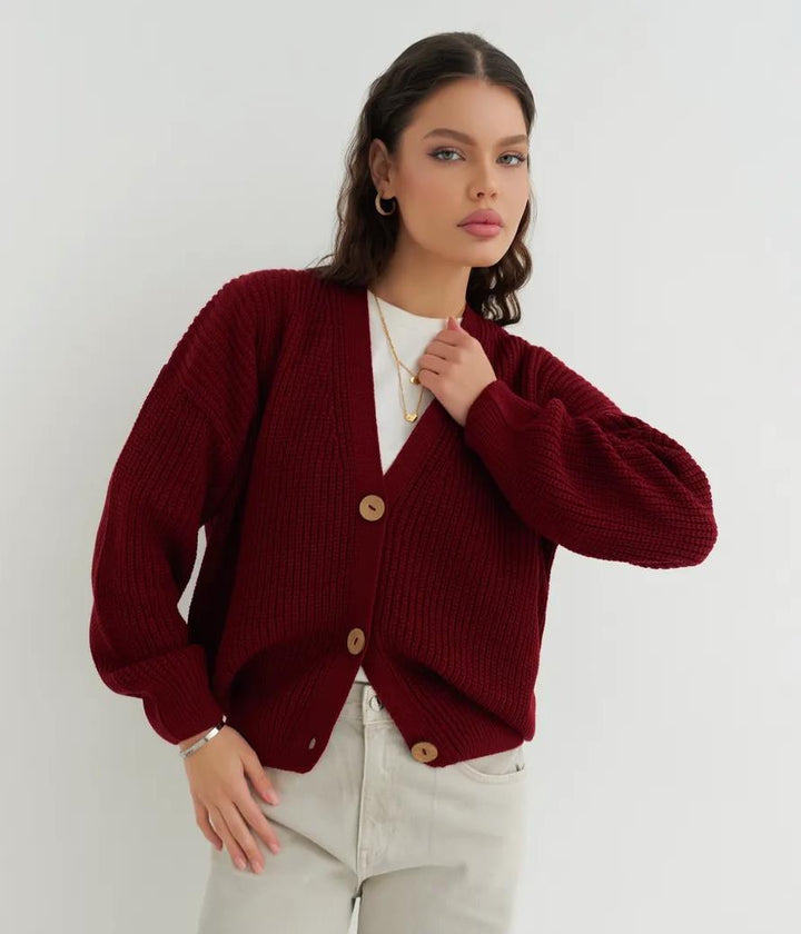 Autumn And Winter Loose Solid Color Knitted Sweater For Women Idle Style - ZEYTONCART