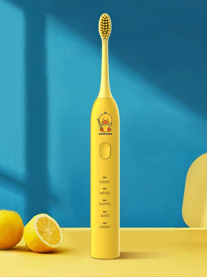 Rechargeable Small Yellow Duck Toothbrush Mute Electric Toothbrush Soft Bristle Waterproof Adult Smart Toothbrush - ZEYTONCART