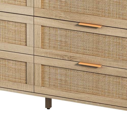 ZytonCart Rustic Rattan Furniture Online Dresser - ZEYTONCART