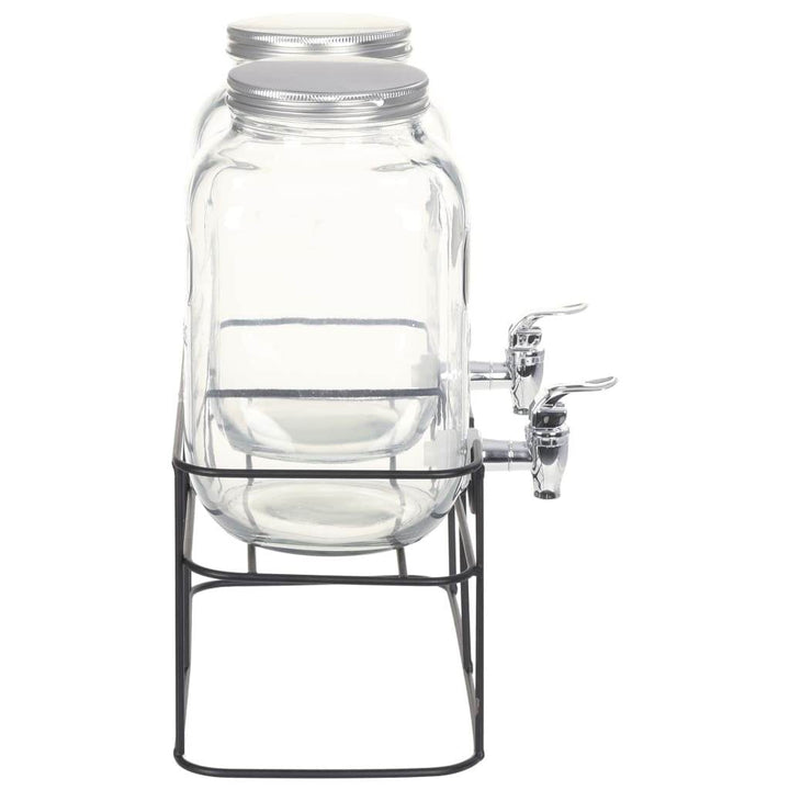 vidaXL Beverage Dispensers 2 pcs with Stand 2 x 4  L Glass - ZEYTONCART