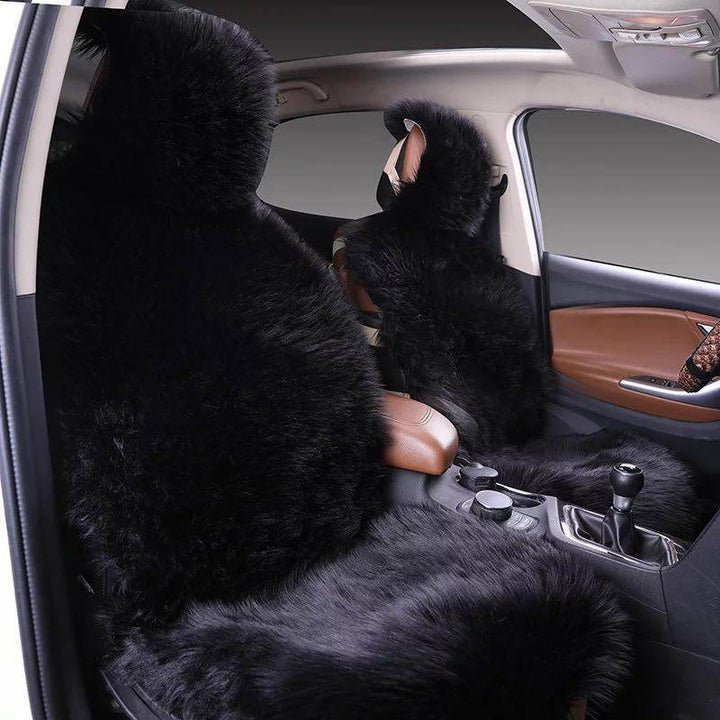 All-inclusive Car Seat Cover Plush Cushion Three-piece Cushion Universal Cushion Winter - ZEYTONCART