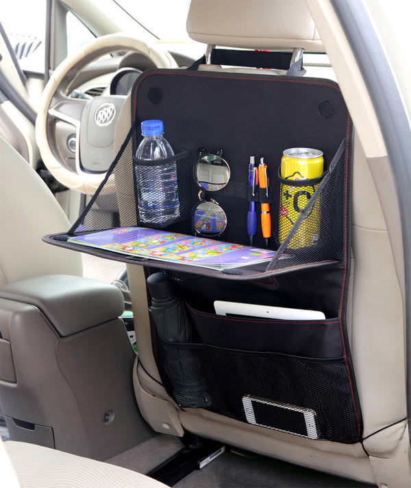 Car Seat Back Storage Bag Car Organizer Bag Foldable Dining Table Tray Travel Storage Bag Car Interior Accessories - ZEYTONCART