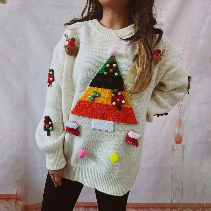Autumn And Winter Long Sleeve Idle Style Round Neck Pullover Sweater - ZEYTONCART