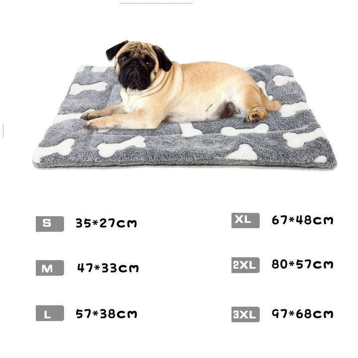 Self-Warming Cat Bed Mat Washable Dog Bed Crate Mat Soft Pet Sleeping Mat For Dogs And Cats Reversible Fleece Dog Crate Kennel Pad Cat Pet Bed - ZEYTONCART