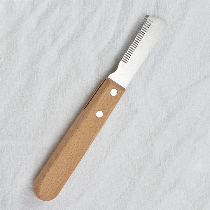 Pet Stripping Comb Dog Stripping Knife Grooming Tool Multifunction Remove Floating Hair Dog Stripping Knife With Wood Handle For Cats Dogs - ZEYTONCART