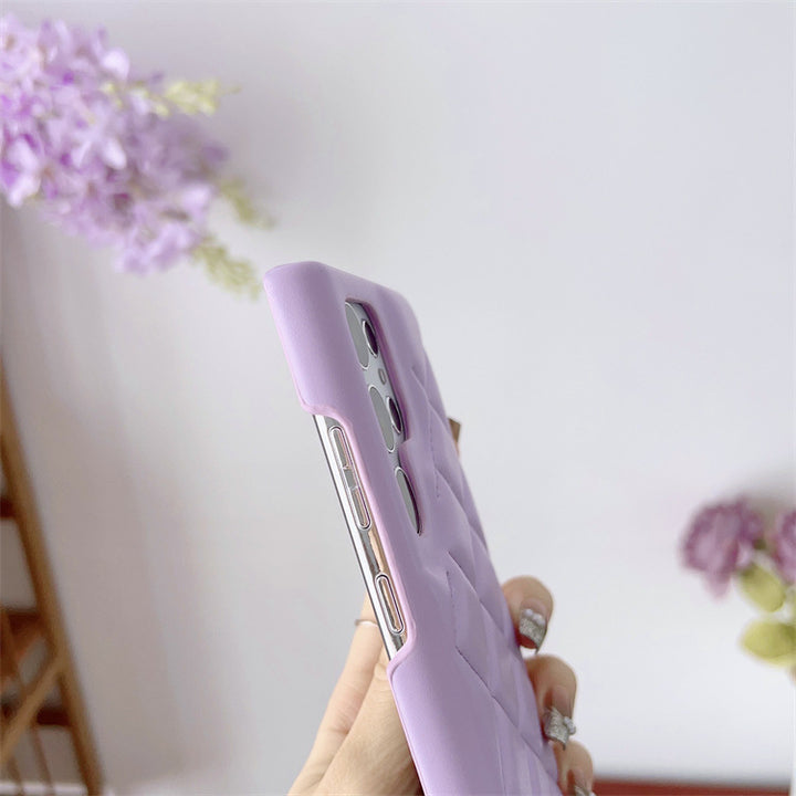 Diamond Plaid Phone Case Leather Phone Protective Case - ZEYTONCART