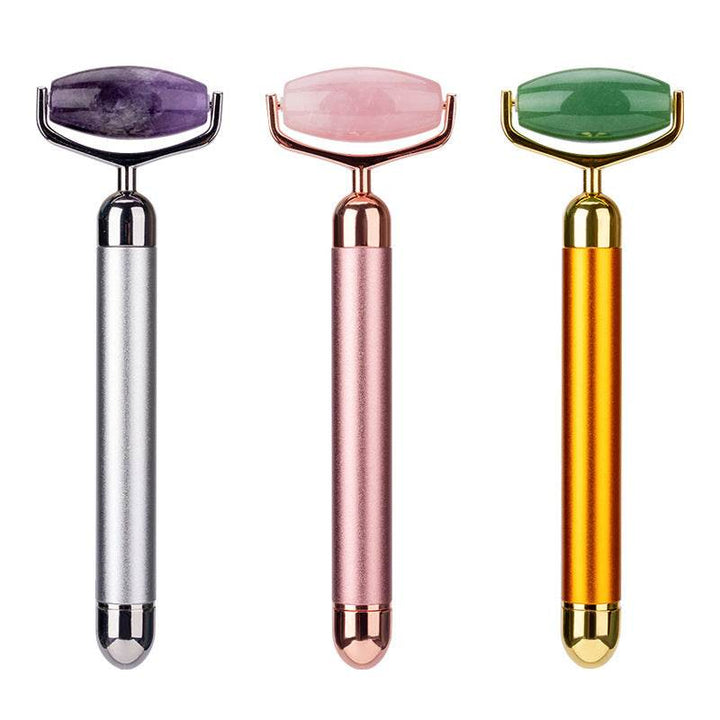 Jade Roller Electric  Roller Face Electric Stick Golden Jade Face Beauty Stick - ZEYTONCART