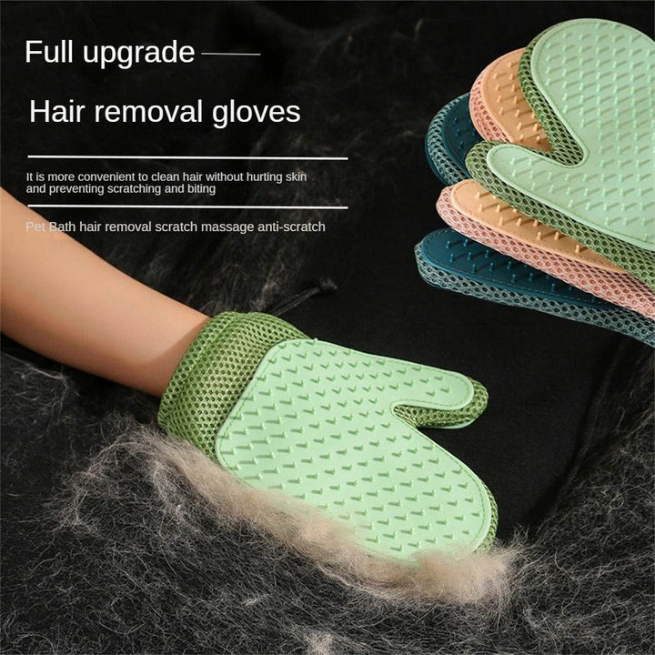 Cat Hair Glove Pet Fur Remover Glove Dog Grooming Glove Brush For Shedding Pet Hair Remover Mitt Cleaner Grooming Glove - ZEYTONCART