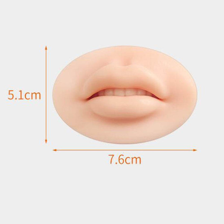 Tattoo Embroidery Practice Leather Lip Full Lips Pieces Three-dimensional Silicone Simulation Semi-permanent Novice Grain Lip Floating Lip Solid Mold - ZEYTONCART