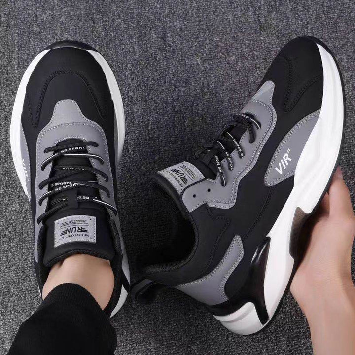 Fashion Black White Sneakers Casual Outdoor Lightweight Breathable Sports Shoes For Men - ZEYTONCART