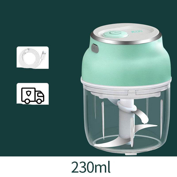 Portable Electric Mini Garlic Cutter Masher Vegetable Fruit Meat Food Chopper Grinder - ZEYTONCART