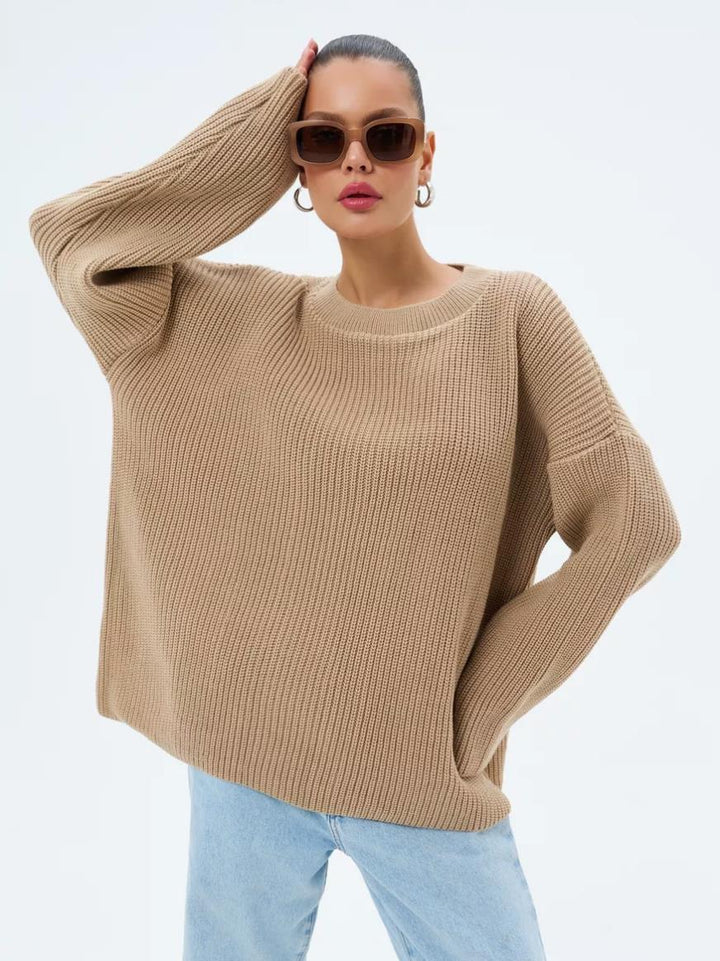 European And American Loose Autumn Winter Sweater Gray Top - ZEYTONCART