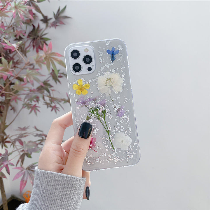 Silver Foil Dried Flowers For Mobile Phone Cases Epoxy Transparent - ZEYTONCART