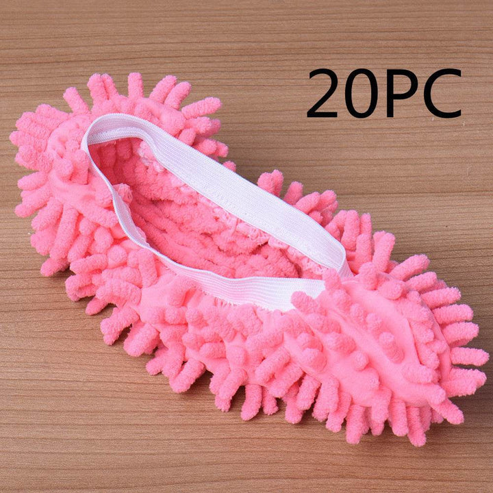 2pcs Set Multifunctional Chenille Micro Fiber Slipper Shoe Covers Clean Slippers Lazy Drag Shoe Mop Caps Household CleanTools - ZEYTONCART