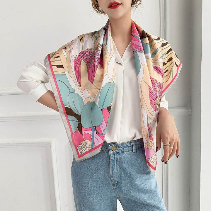 Fashion Silk Scarves Female Printing Hijab - ZEYTONCART