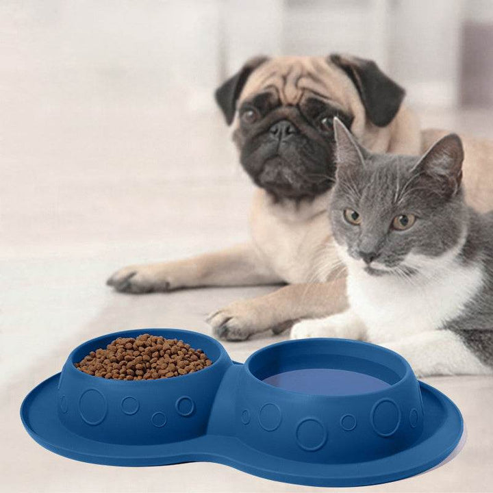 Pet Supplies Custom Non Slip Waterproof Silicone Water Food 2 In 1 Mat Pad Pet Bowls & Feeders - ZEYTONCART