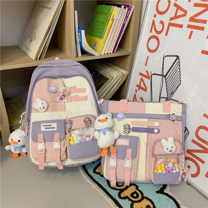 Casual Fashion Color Contrast Backpack - ZEYTONCART