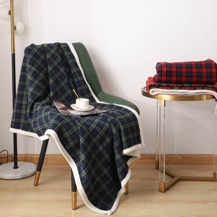 Blanket Lambswool Plaid Plain Cover Blanket Nap Blanket Nap Blanket - ZEYTONCART