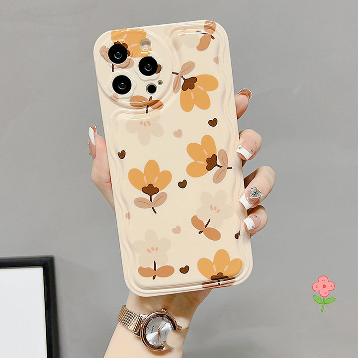 Autumn Leaves And Flowers With Bow Silk Scarf Phone Cases - ZEYTONCART
