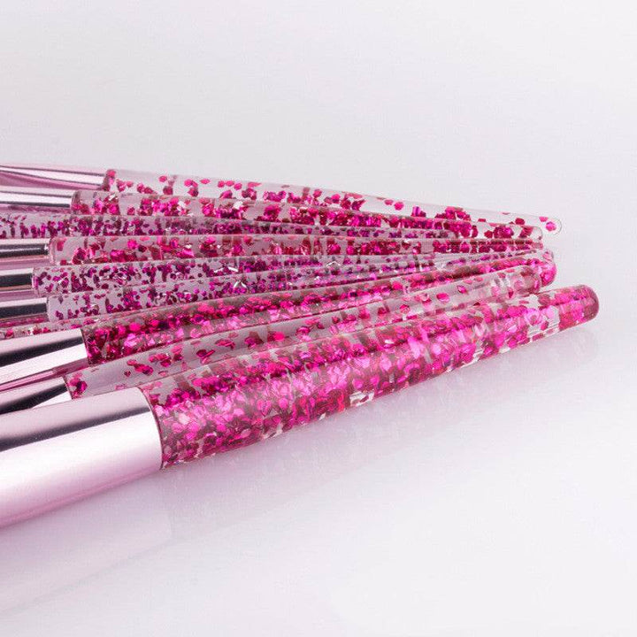 ZEYTON Glitter Makeup Brush Set - 10-Piece Essentials - ZEYTONCART