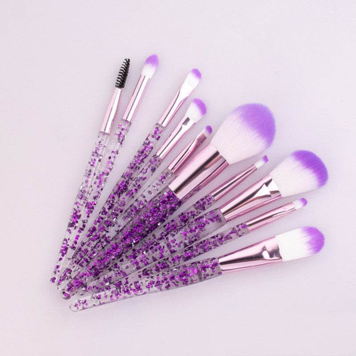 ZEYTON Glitter Makeup Brush Set - 10-Piece Essentials - ZEYTONCART