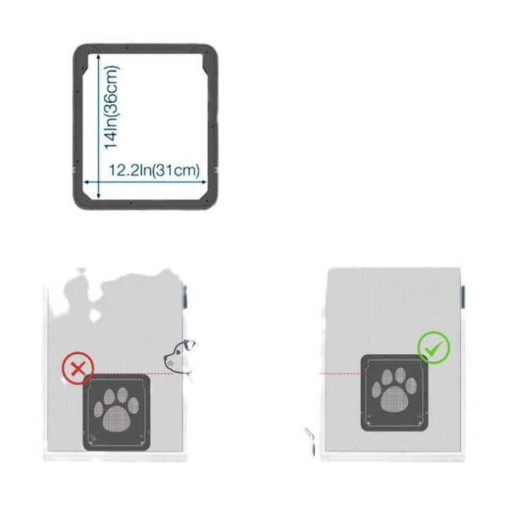 ZEYTON Pet Door for Dogs with Paw Print Design - ZEYTONCART