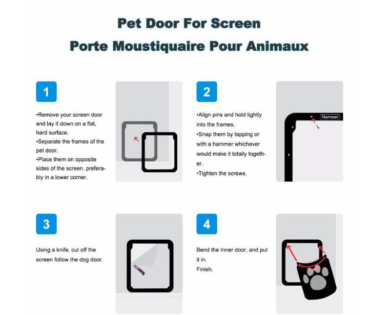 ZEYTON Pet Door for Dogs with Paw Print Design - ZEYTONCART