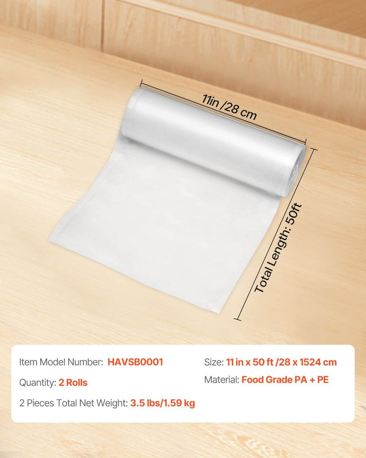 ZEYTON CART Long Roll Vacuum Bags for Food Storage - ZEYTONCART