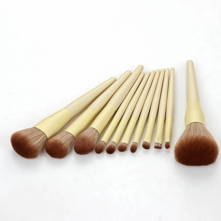 ZEYTON 11 Piece Yellow Makeup Brush Set for Flawless Looks - ZEYTONCART
