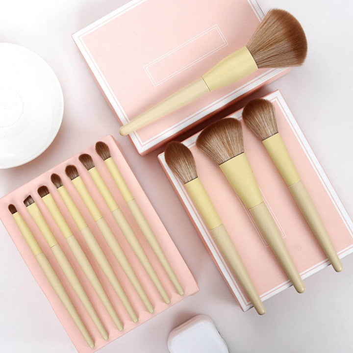 ZEYTON 11 Piece Yellow Makeup Brush Set for Flawless Looks - ZEYTONCART