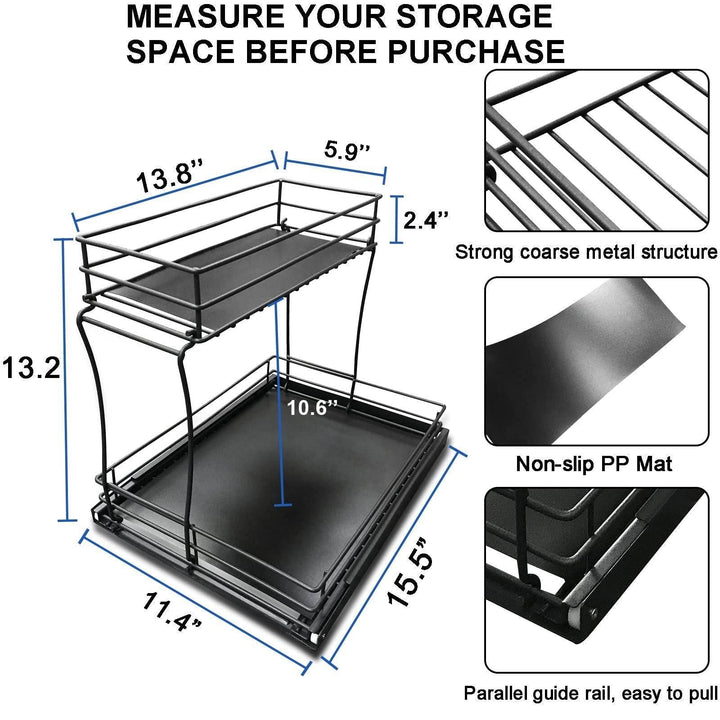 ZEYTON CART Metal Pantry Organizer Rack for Storage - ZEYTONCART