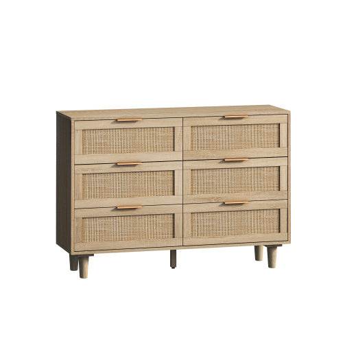 Drawers Rattan Storage Cabinet Rattan Drawer,for Bedroom,Living Room,Natural - ZEYTONCART
