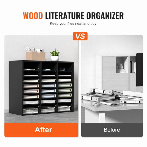 ZEYTON CART Wood Office Mailroom Organizer for Files - ZEYTONCART