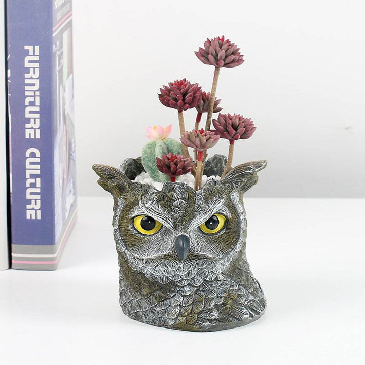 Zeyton Unique Garden Planters - Owl Face Design - ZEYTONCART