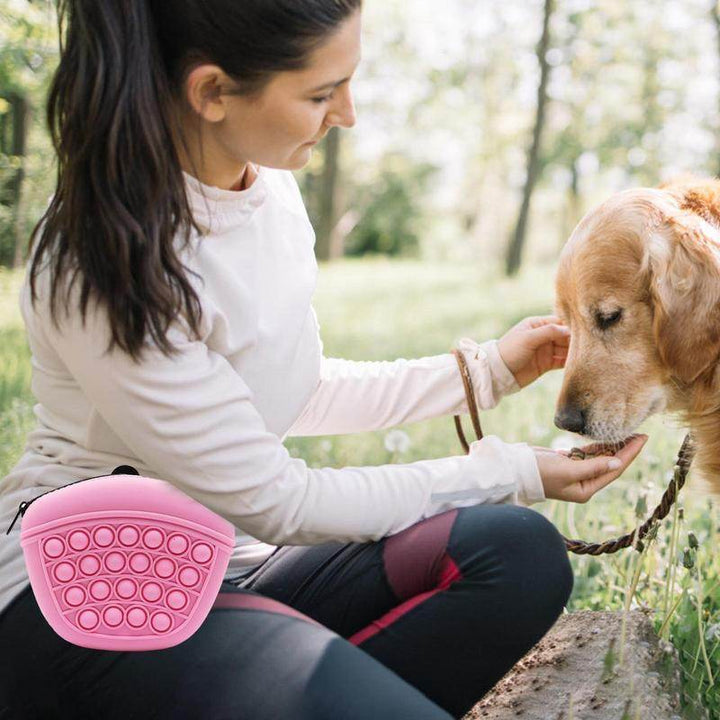 Silicone Pop It Fidget Pet Treat Bag for Dogs - ZEYTONCART