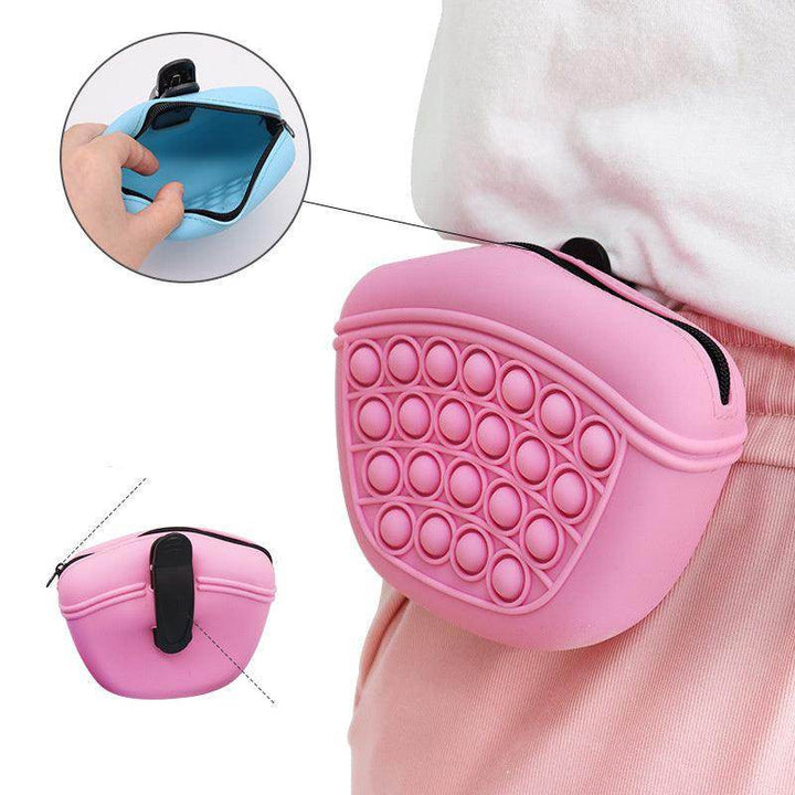Silicone Pop It Fidget Pet Treat Bag for Dogs - ZEYTONCART