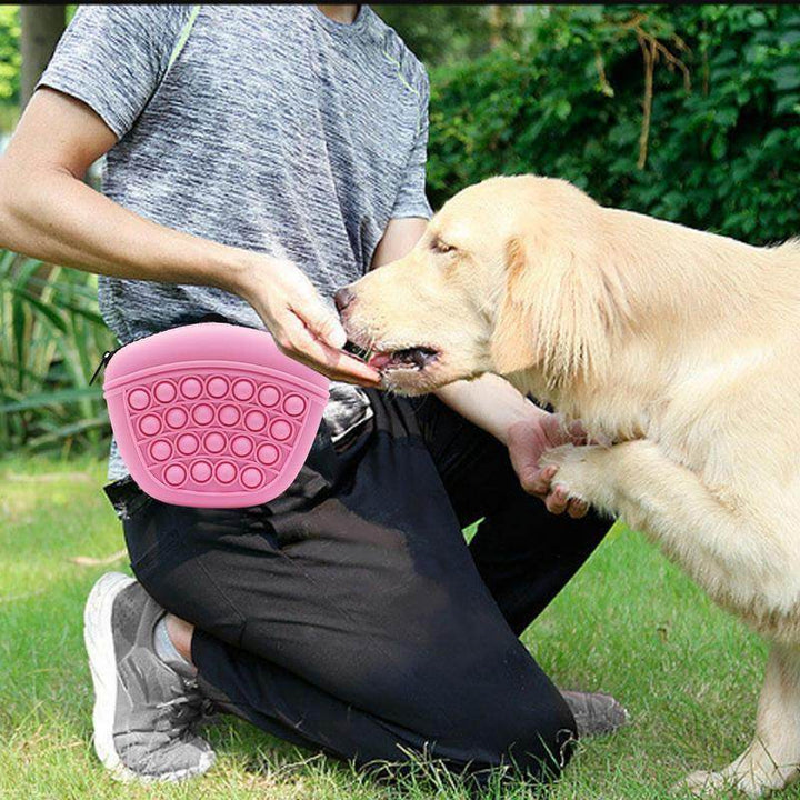 Silicone Pop It Fidget Pet Treat Bag for Dogs - ZEYTONCART