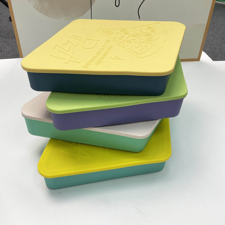 Silicone Pizza Storage Box with Slice Dividers - ZEYTONCART