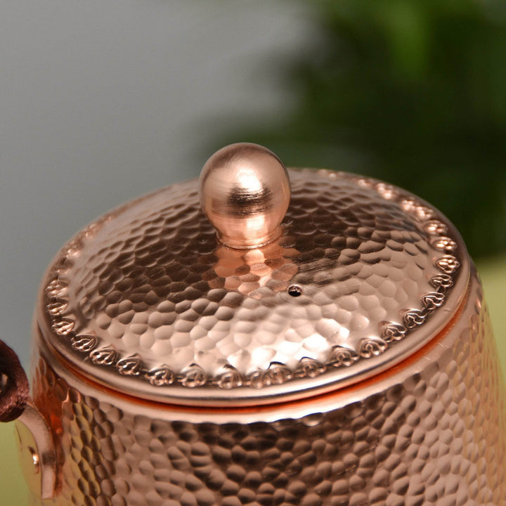 Zeyton Thin Neck Coffee Kettle - Hammered Copper Design - ZEYTONCART