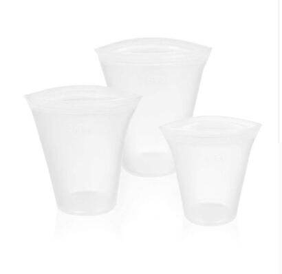 Reusable Clear Plastic Storage Cups - Set of 3 Sizes - ZEYTONCART